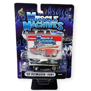 Muscle Machines '57 Plymouth Fury 04-14 Black 1:64 Scale 2004 New Sealed